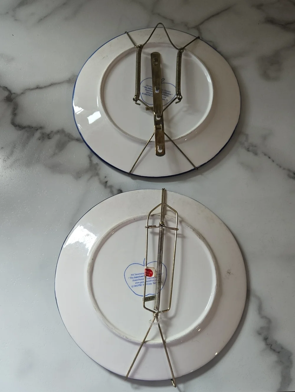 (2) American Heritage Collection hand-painted plates